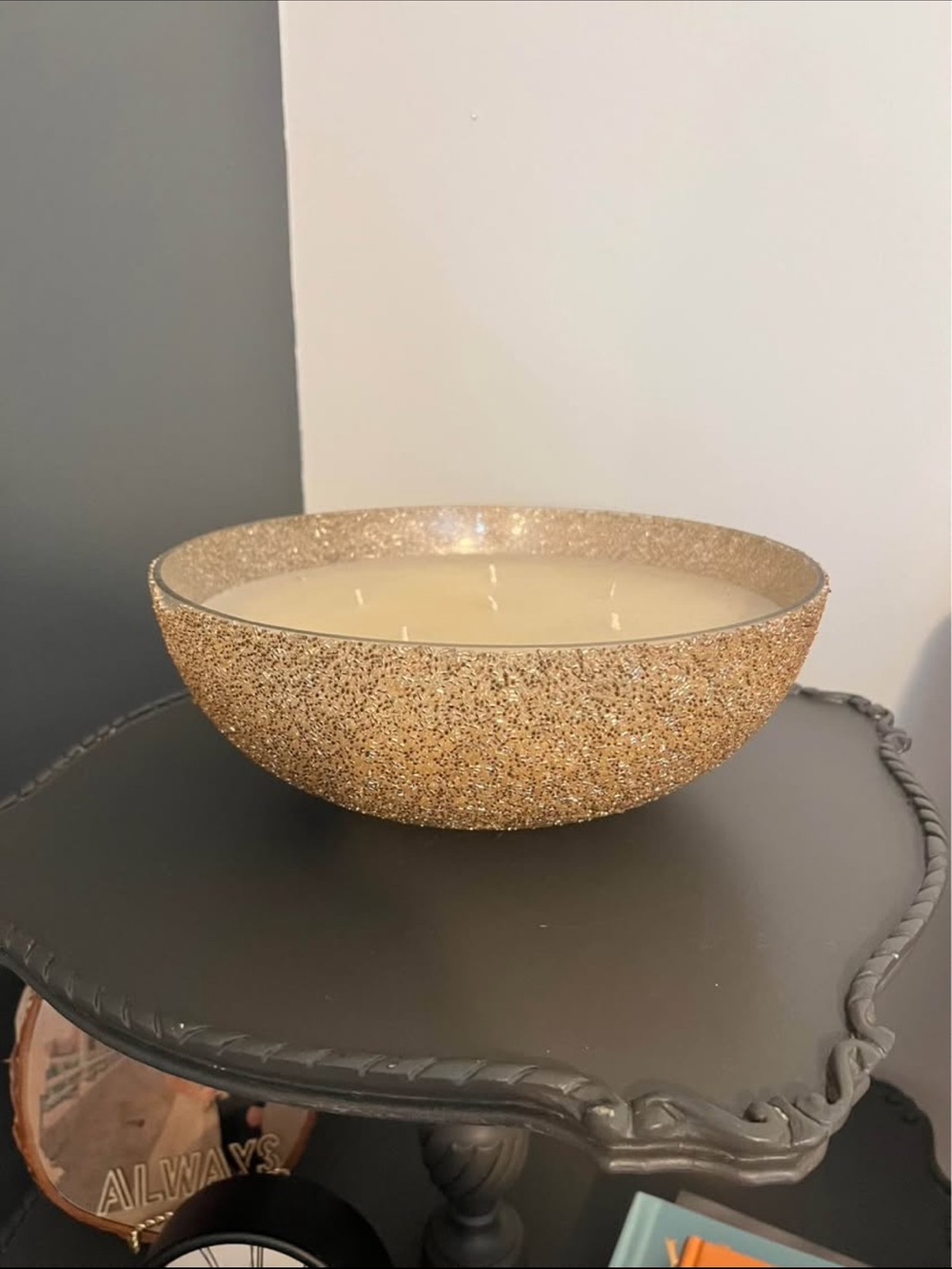 Z Gallerie Gold Glitter Decorative Bowl Candle - Home Accents